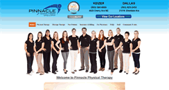 Desktop Screenshot of pinnacle-physicaltherapy.com