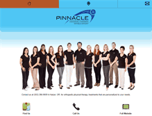 Tablet Screenshot of pinnacle-physicaltherapy.com